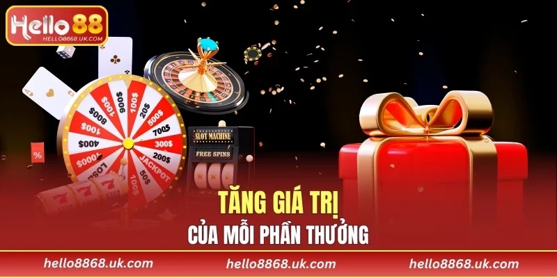 Tăng giá trị phần quà của mỗi phần thưởng 